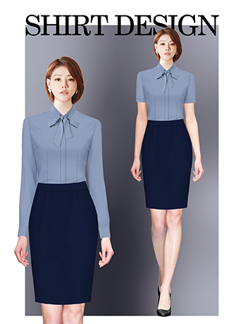 襯衫定制 時(shí)尚襯衫女士春季 墨藍(lán)色長(zhǎng)袖時(shí)尚襯衫